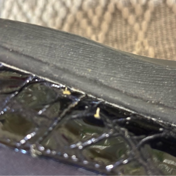 Softspots Sissel Comfort Loafers, Size 8.5N. Easy Slip In. Croc embossed. Navy - Picture 9 of 11